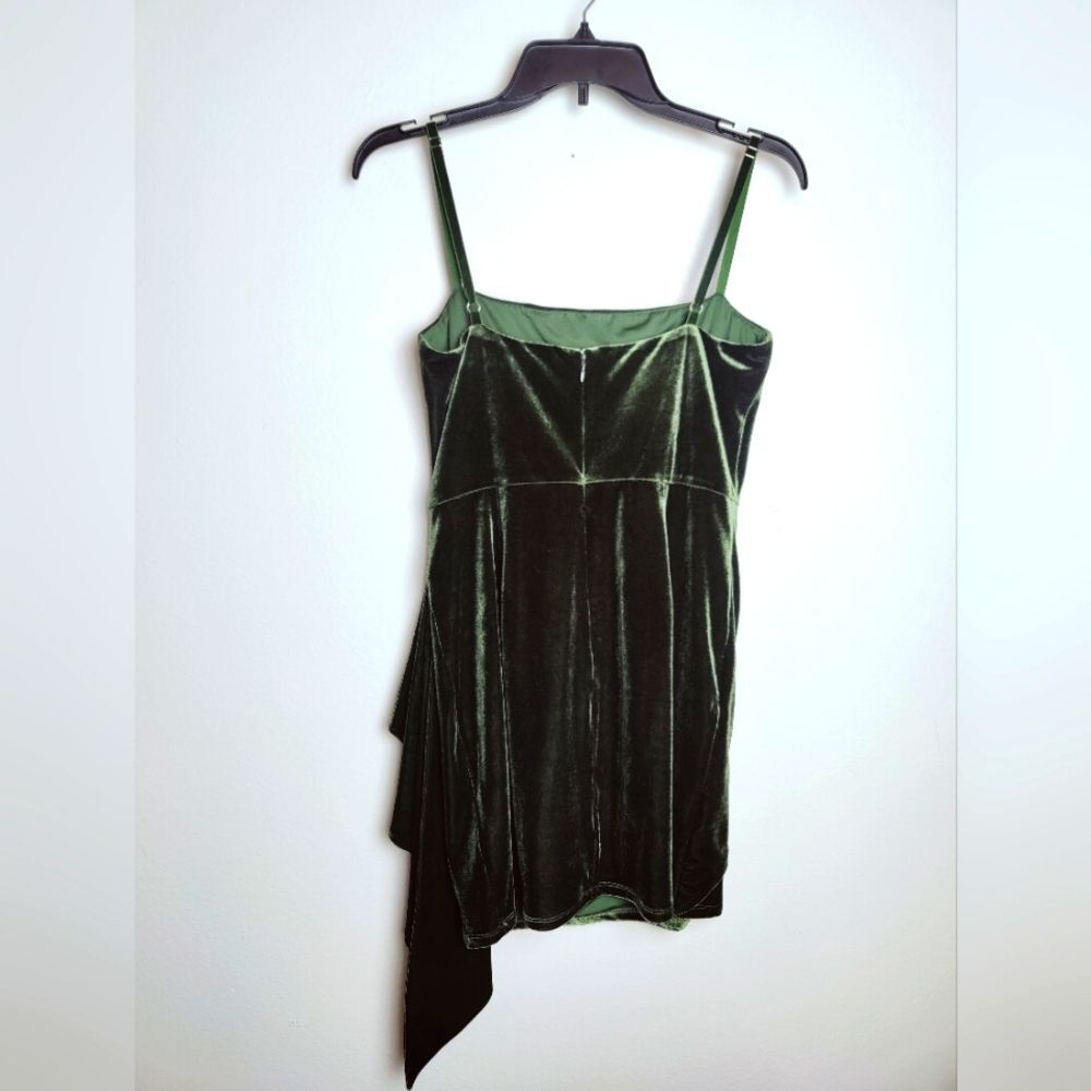 NWT Majorelle Asbury Mini Bodycon Green Velvet Dress, Sz M - Picture 6 of 14
